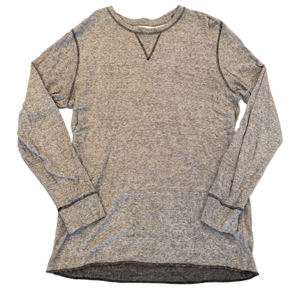 Reclaim Mens Standard Fit Gray Long Sleeve Thermal Shirt FK002 Size Large